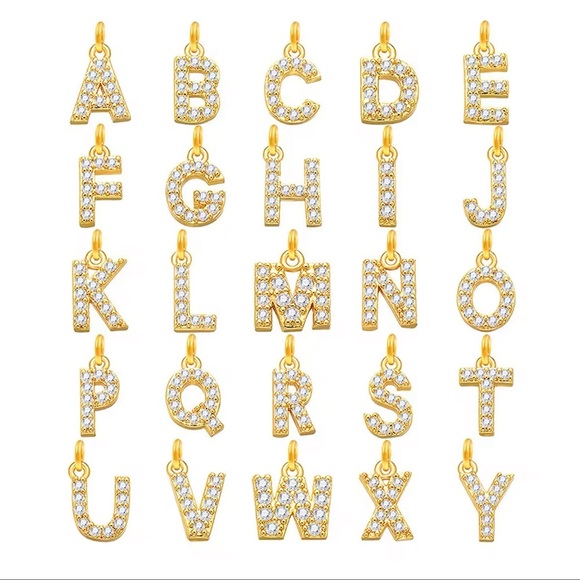 Gold Dainty Initial Pendant Necklace - Picture 4 of 5